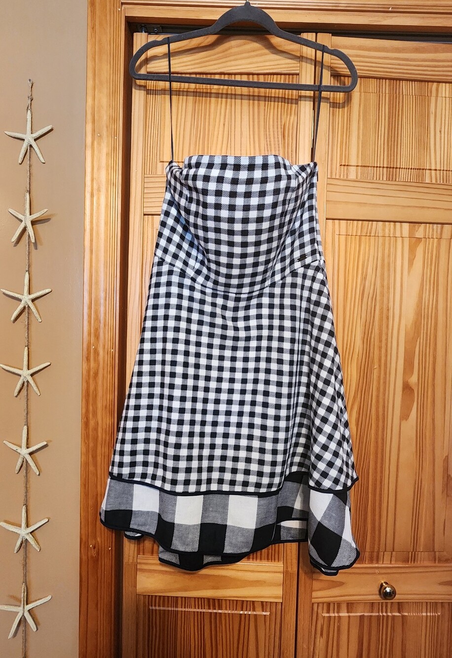 Armani Exchange Black and White Gingham Dress
